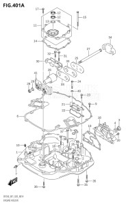 22503Z-040001 (2020) 225hp E01 E40-Gen. Export 1 - Costa Rica (DF225Z) DF225Z drawing ENGINE HOLDER (DF200T)