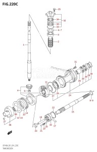 DF100A From 10003F-310001 (E01 E40)  2013 drawing TRANSMISSION (DF115AT:E01)