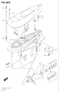 22503Z-510001 (2005) 225hp E01 E40-Gen. Export 1 - Costa Rica (DF225Z) DF225Z drawing GEAR CASE (DF250T:E01)