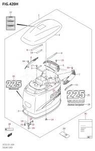 DF225T From 22501F-780001 (E01 E40)  2007 drawing ENGINE COVER ((DF225WT,DF225WZ):(K5,K6,K7,K8,K9))