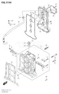 06003F-610001 (2016) 60hp E01 E40-Gen. Export 1 - Costa Rica (DF60AVT  DF60AVTH) DF60A drawing CYLINDER HEAD (DF60A:E40)