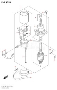 DF30A From 03003F-140001 (P01)  2021 drawing STARTING MOTOR (DF25AT,DF30AT)