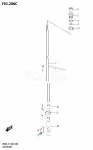 DF50A From 05004F-240001 (E03)  2022 drawing CLUTCH ROD (DF40AST:E34)