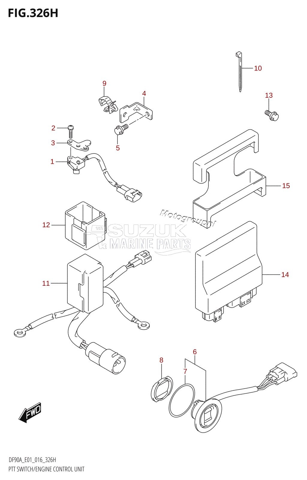 PTT SWITCH /​ ENGINE CONTROL UNIT (DF90A:E40)