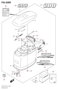 DF250 From 25003F-610001 (E01 E40)  2016 drawing ENGINE COVER (DF200T:E40,DF200Z:E40)