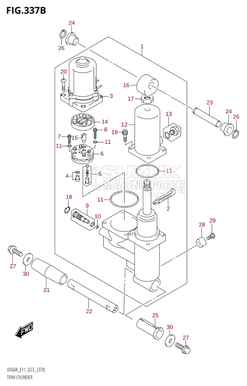 TRIM CYLINDER ((DF40A,DF40ATH,DF50A,DF50ATH):(022,023))