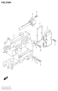 DF175ZG From 17502Z-610001 (E01 E40)  2016 drawing RECTIFIER /​ IGNITION COIL (DF150ZG:E40)