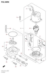 DF200Z From 20002Z-310001 (E01 E40)  2013 drawing PTT MOTOR (DF200T:E01:L-TRANSOM)