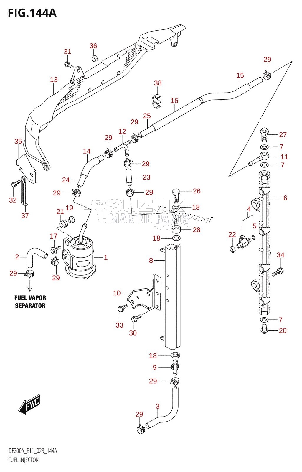 FUEL INJECTOR ((E01,E03):020,E11:021,(E03,E11):(022,023))