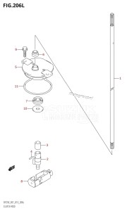 DF200Z From 20002Z-310001 (E01 E40)  2013 drawing CLUTCH ROD (DF250Z:E01)