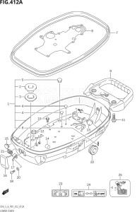 00402F-310001 (2013) 4hp P01-Gen. Export 1 (DF4) DF4 drawing LOWER COVER (DF4:P01)