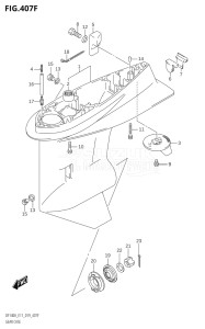 11504F-910001 (2019) 115hp E03-USA (DF115AST) DF115AST drawing GEAR CASE (DF115AST)