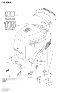 DF115T From 11501F-151001 (E03)  2001 drawing ENGINE COVER (K1,K2)