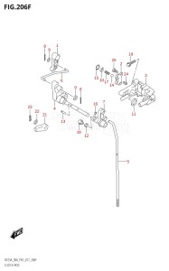 03003F-710001 (2017) 30hp P01 P40-Gen. Export 1 (DF30A  DF30AQ  DF30AR  DF30AT  DF30ATH  DT30  DT30R) DF30A drawing CLUTCH ROD (DF30AR:P01)