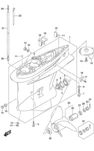 DF 175AP drawing Gear Case