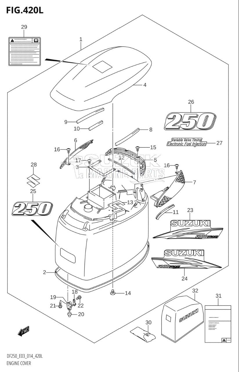 ENGINE COVER (DF250Z:E03)