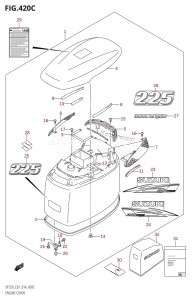 DF225T From 22503F-410001 (E01 E40)  2014 drawing ENGINE COVER (DF225T,DF225Z)