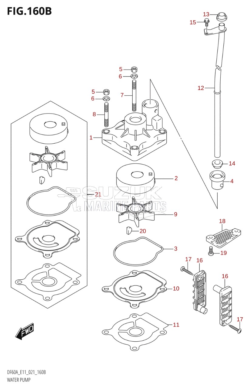 WATER PUMP ((DF40A,DF50A,DF60A):E03)