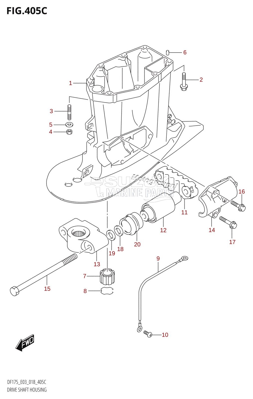 DRIVE SHAFT HOUSING (DF150ST)