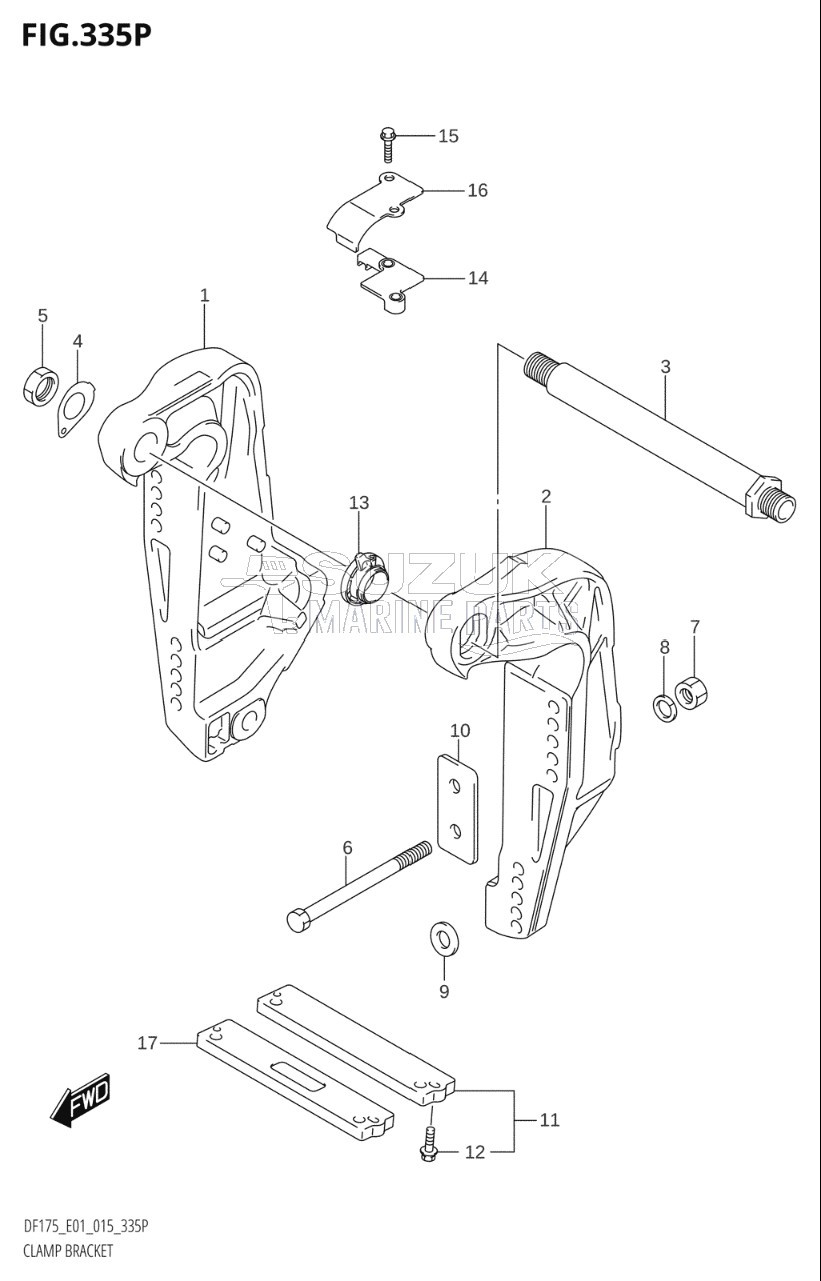 CLAMP BRACKET (DF175Z:E40)