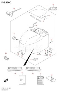 04005F-240001 (2022) 40hp E34-Italy (DF40ASVT  DF40ASVT) DF40A drawing ENGINE COVER (DF40A:E11:(021,022,023))