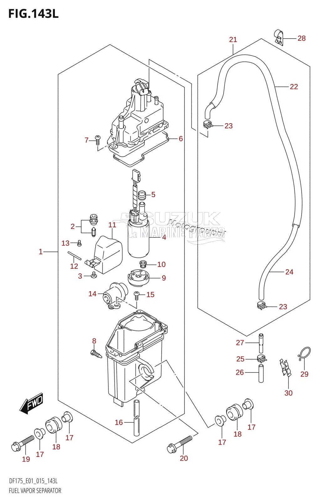 FUEL VAPOR SEPARATOR (DF175TG:E01)