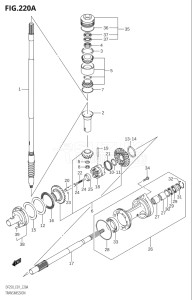 20001Z-510001 (2005) 200hp E01 E40-Gen. Export 1 - Costa Rica (DF200WZK5  DF200ZK5) DF200Z drawing TRANSMISSION (DF200T,DF200WT,DF225T,DF225WT,DF250T)