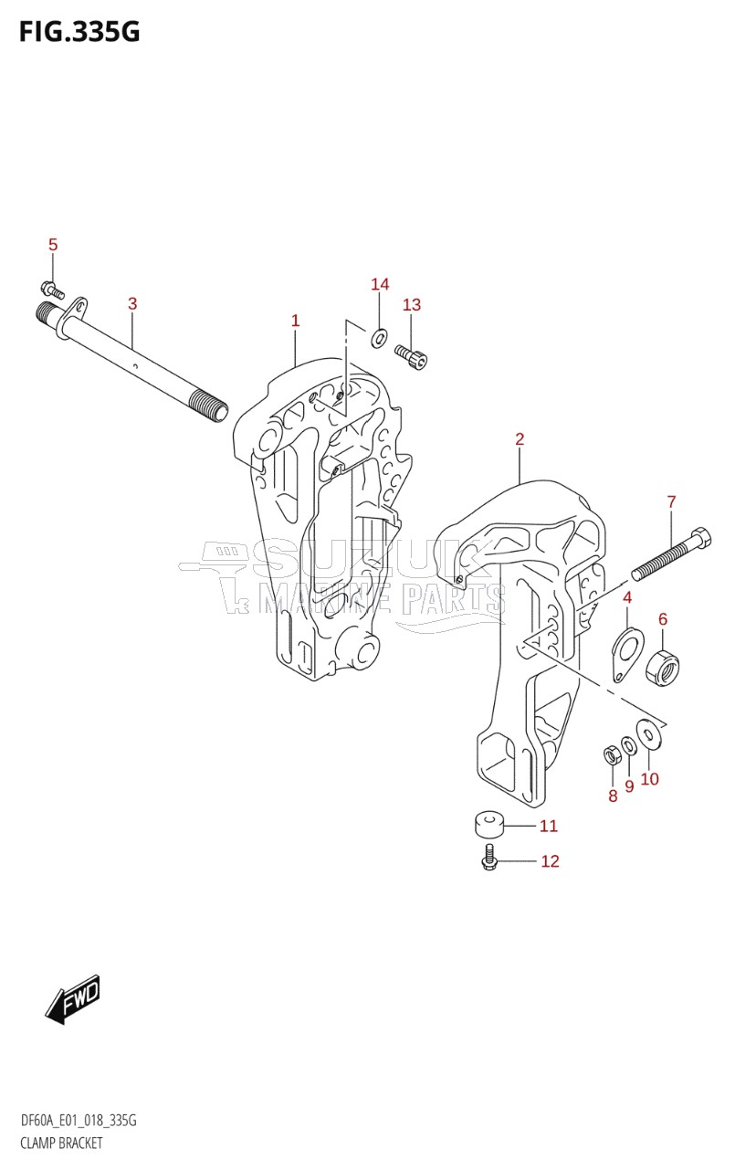 CLAMP BRACKET (DF50AVT,DF50AVTH,DF60AVT,DF60AVTH)