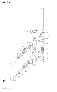 00995F-310001 (2013) 9.9hp P01-Gen. Export 1 (DF9.9BP  DF9.9BR) DF9.9B drawing CAMSHAFT (DF15A:P01)