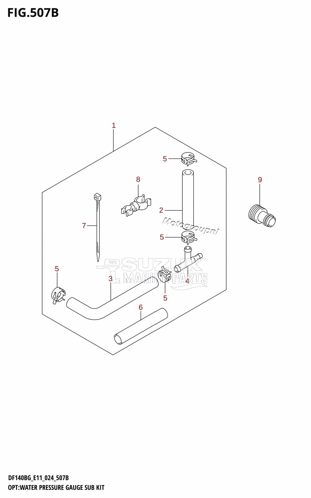 OPT:WATER PRESSURE GAUGE SUB KIT (DF140BG,DF140BZG)