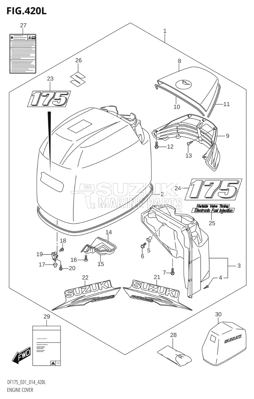 ENGINE COVER ((DF175T,DF175Z):E40)