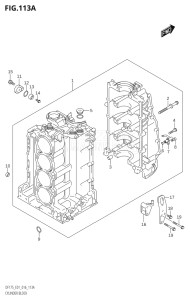 17502F-610001 (2016) 175hp E01 E40-Gen. Export 1 - Costa Rica (DF175T) DF175T drawing CYLINDER BLOCK