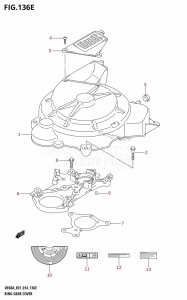 DF60A From 06002F-410001 (E01 E40)  2014 drawing RING GEAR COVER (DF50A:E01)