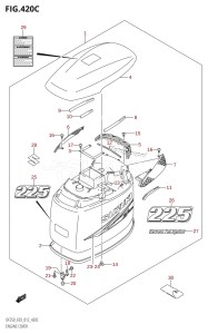 DF225Z From 22503Z-210001 (E03)  2012 drawing ENGINE COVER (DF225T:E03)