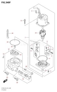 DF100A From 10003F-510001 (E03)  2015 drawing PTT MOTOR (DF115AST:E03)