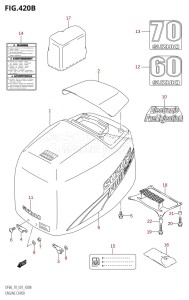 DF70 From 07001F-251001 (E01 E40)  2002 drawing ENGINE COVER (K3,K4,K5,K6,K7,K8,K9)