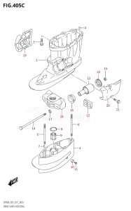 09003F-510001 (2005) 90hp E03-USA (DF90A) DF90A drawing DRIVE SHAFT HOUSING (DF90A:E03)