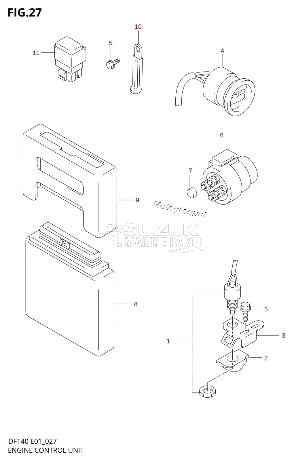 PTT SWITCH & ENGINE CONTROL UNIT