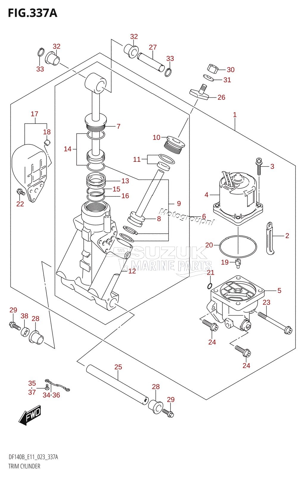 TRIM CYLINDER (DF140BT,DF140BZ)