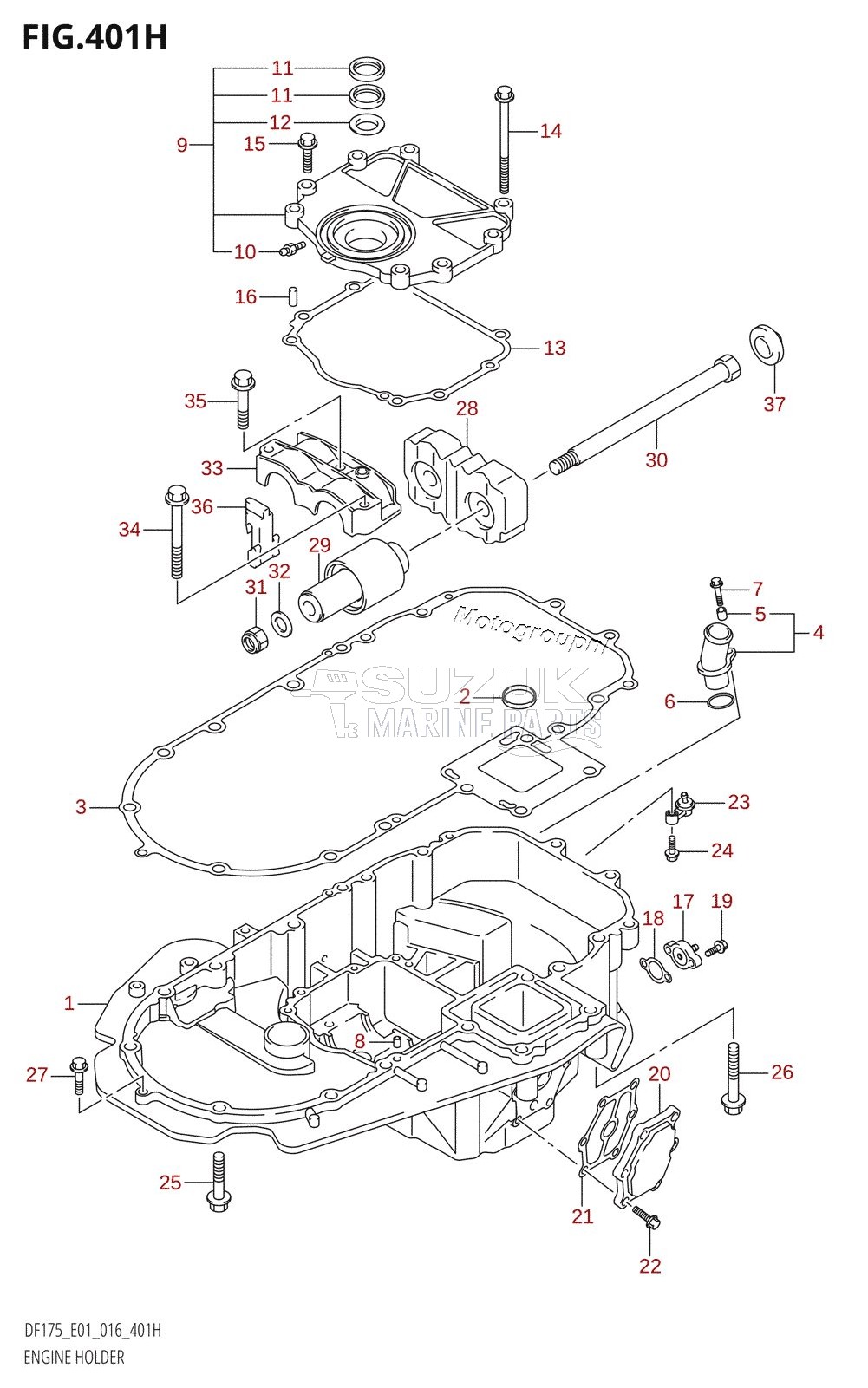 ENGINE HOLDER (DF150ZG:E40)