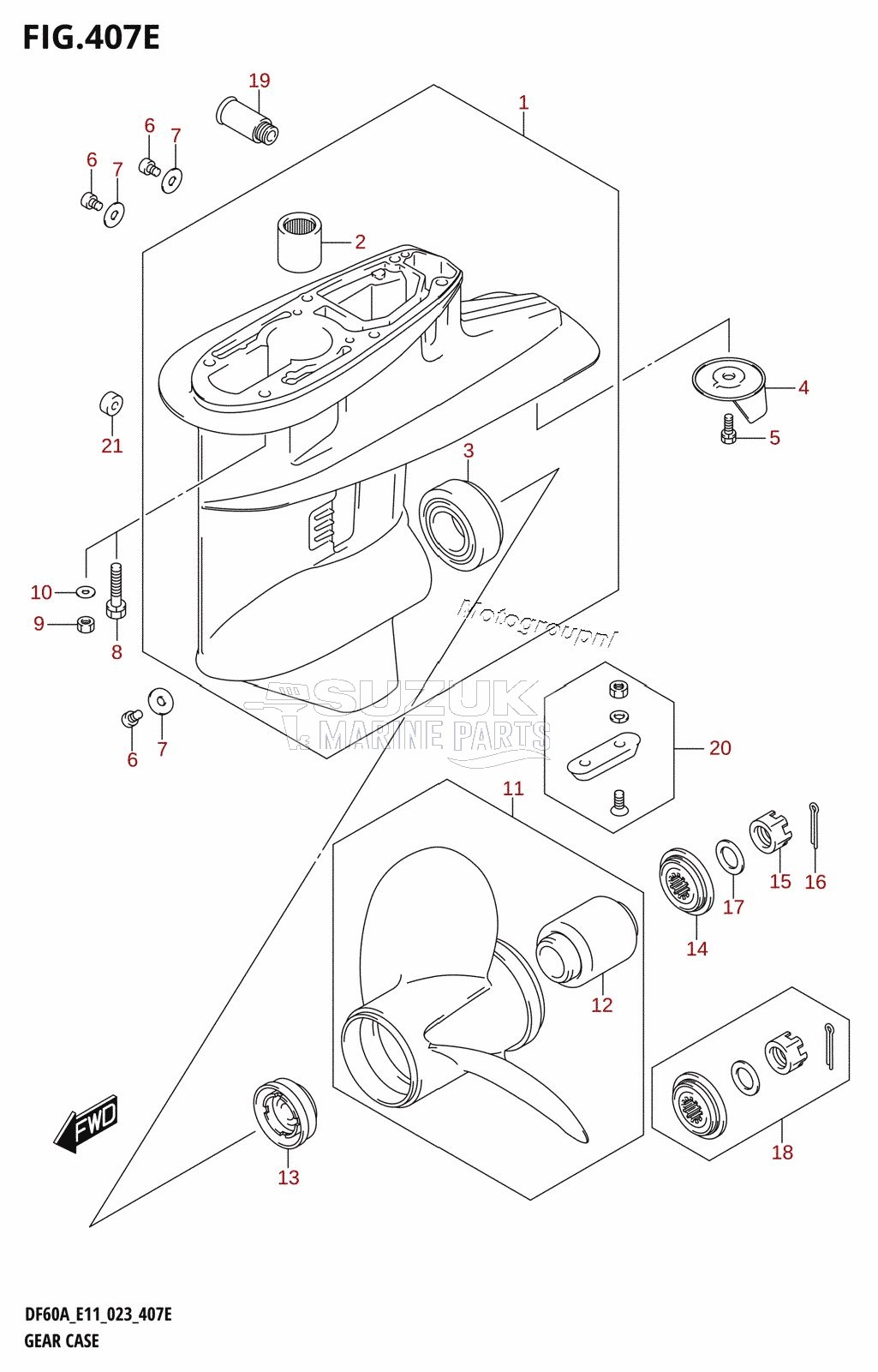 GEAR CASE ((DF60AQH,DF60ATH):E40)