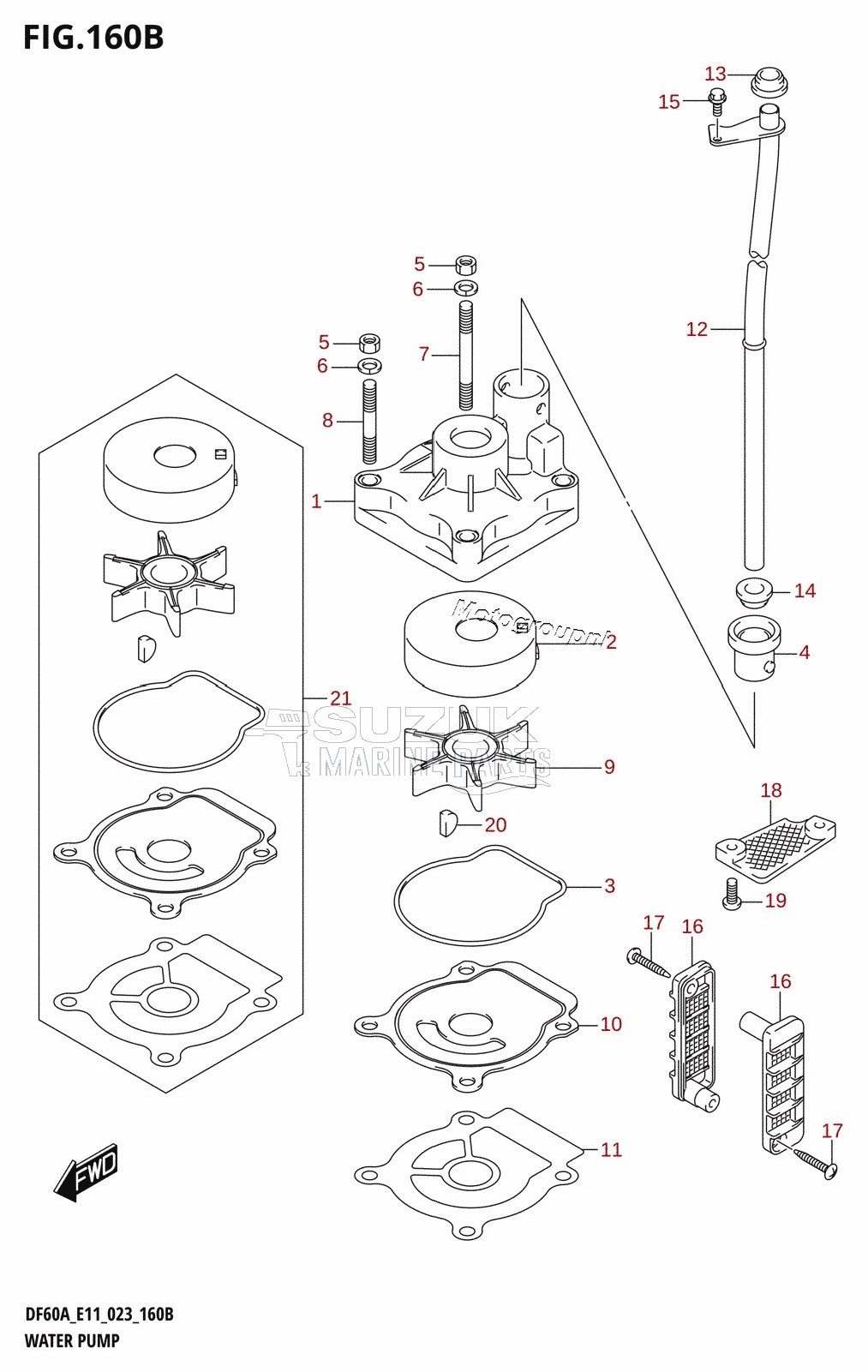 WATER PUMP ((DF40A,DF50A,DF60A):E03)