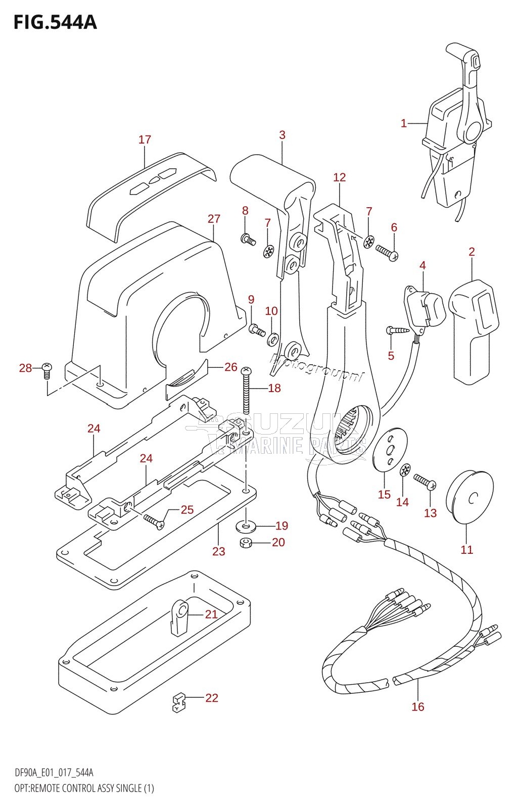 OPT:REMOTE CONTROL ASSY SINGLE (1) (DF70A:E01)