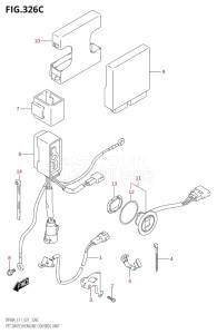 04003F-340001 (2023) 40hp E01 E11-Gen. Export 1-and 2 (DF40A  DF40AQH  DF40AT  DF40ATH) DF40A drawing PTT SWITCH / ENGINE CONTROL UNIT (DF40AST:E34)