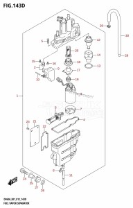 DF40A From 04003F-210001 (E01)  2012 drawing FUEL VAPOR SEPARATOR (DF50A:E01)