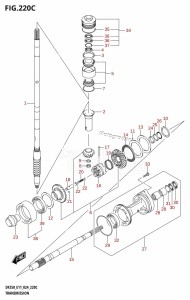 DF250T From 25003F-440001 (E11 - E40 E03)  2024 drawing TRANSMISSION (DF200Z)