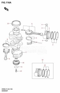 DF300A From 30002P-240001 (E11)  2022 drawing CRANKSHAFT