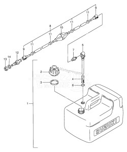 DT4 From 00402-131001 ()  1991 drawing FUEL TANK (DT4 /​ DT5Y,N /​ TANK MODEL:93~00)