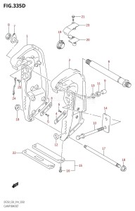 DF200 From 20002F-410001 (E03)  2014 drawing CLAMP BRACKET (DF225Z:E03)