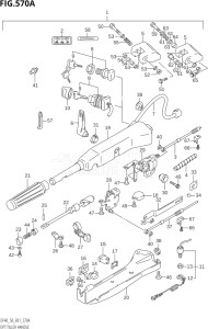 04001F-880001 (2008) 40hp E01-Gen. Export 1 (DF40QHK8  DF40TK8) DF40 drawing OPT:TILLER HANDLE